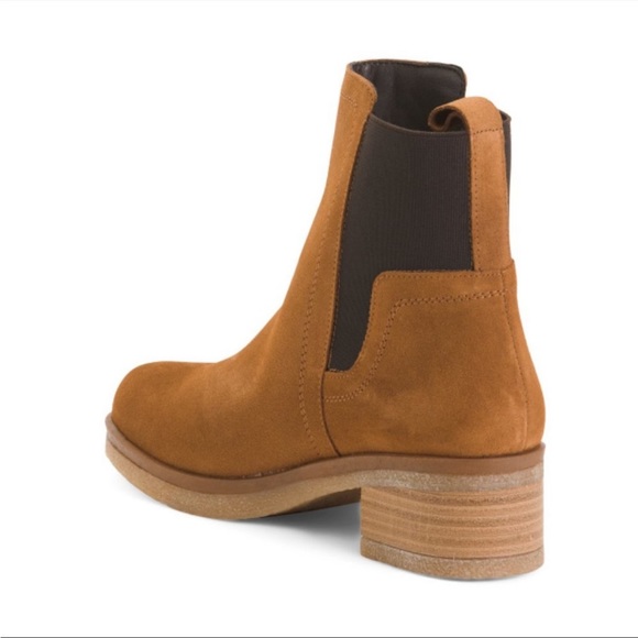 Avellini Brown Tan Suede Chelsea Booties EU 38 / US 8 NIB - Picture 2 of 4